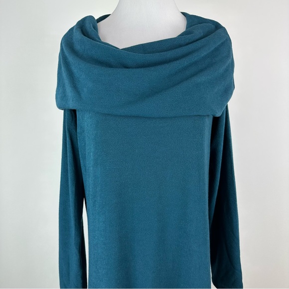 Soft Surroundings B’Call Knit Cowl Neck MIDI Dress Large Tall - Picture 3 of 11